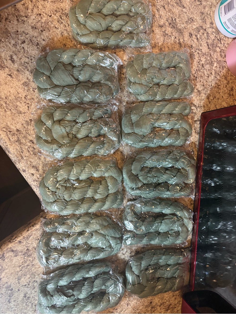 11 sage green table runners brand new